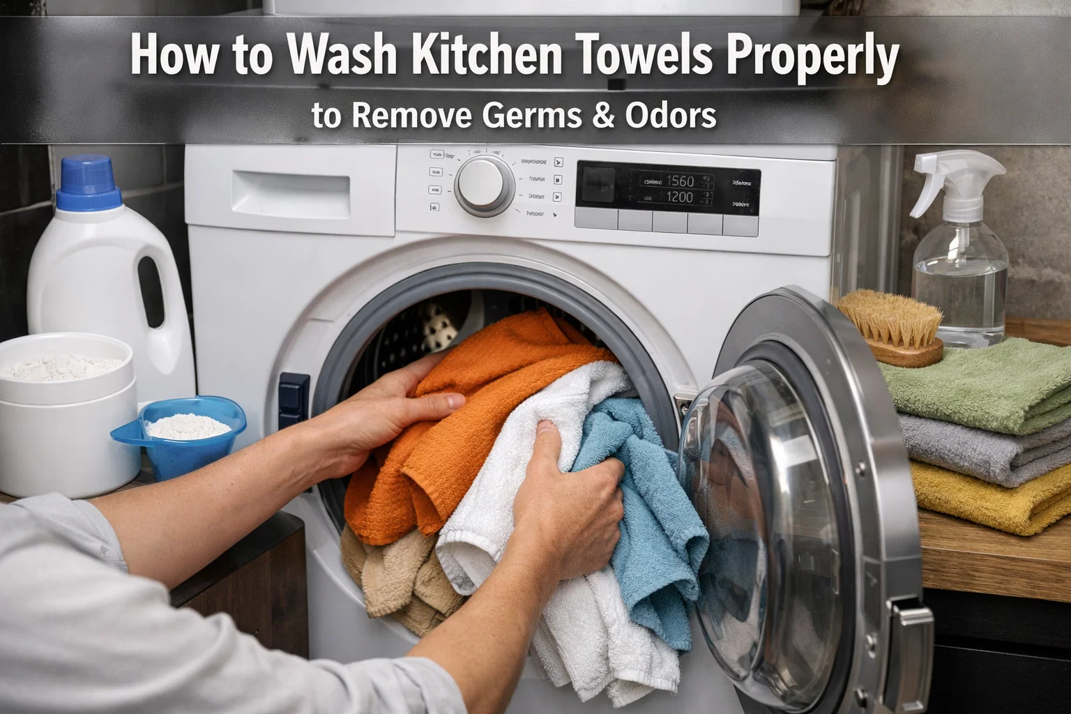 How to Wash Kitchen Towels Properly to Remove Germs & Odors